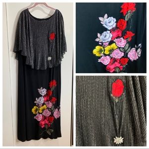 Custom made floral print special occasion dress